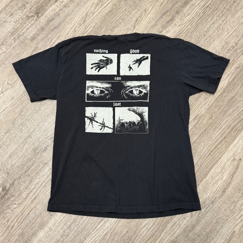Comfort Colors Nothing Good Can Last Graphic T-Shirt Black Men Large Heavyweight